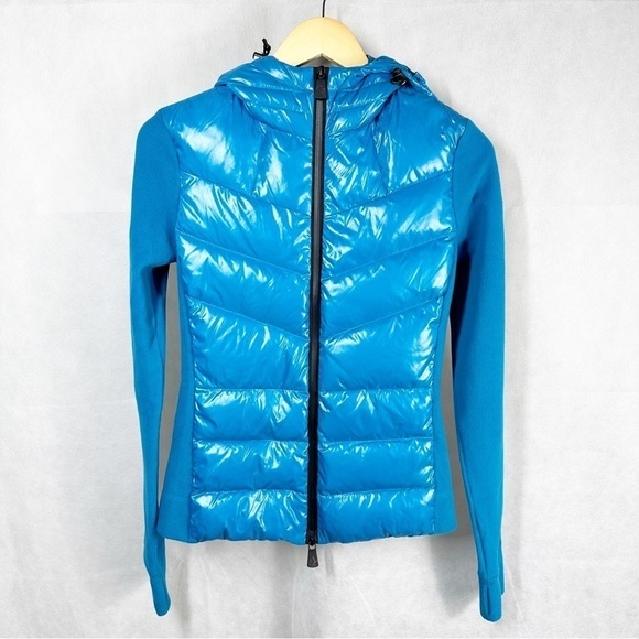 Moncler Maglia Grenoble Cardigan Fleece Jacket Bright Blue Size Small